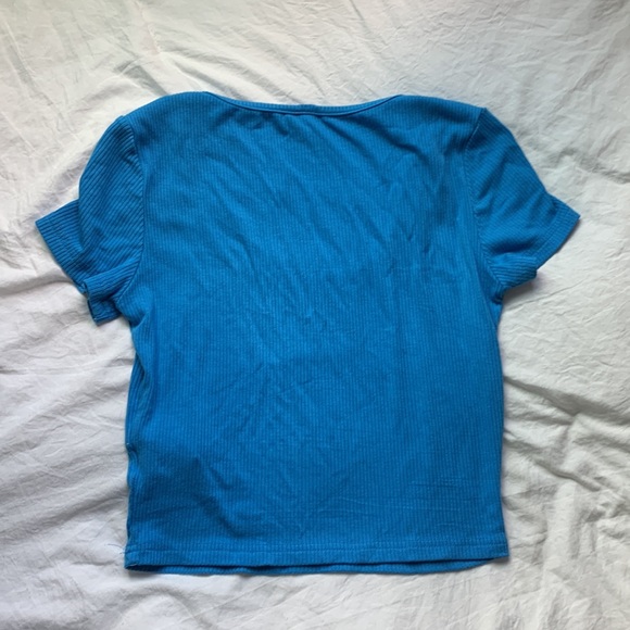 Bright blue cropped top - Picture 2 of 3